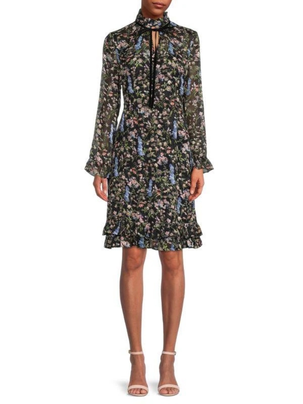 $825 MIKAEL AGHAL
Women's Floral Flutter Keyhole Dress size 2